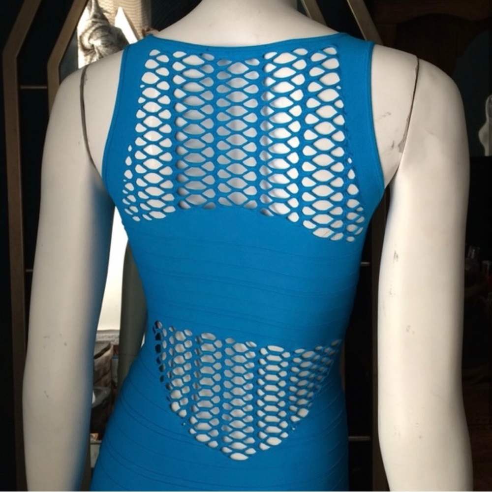 Blue mini dress